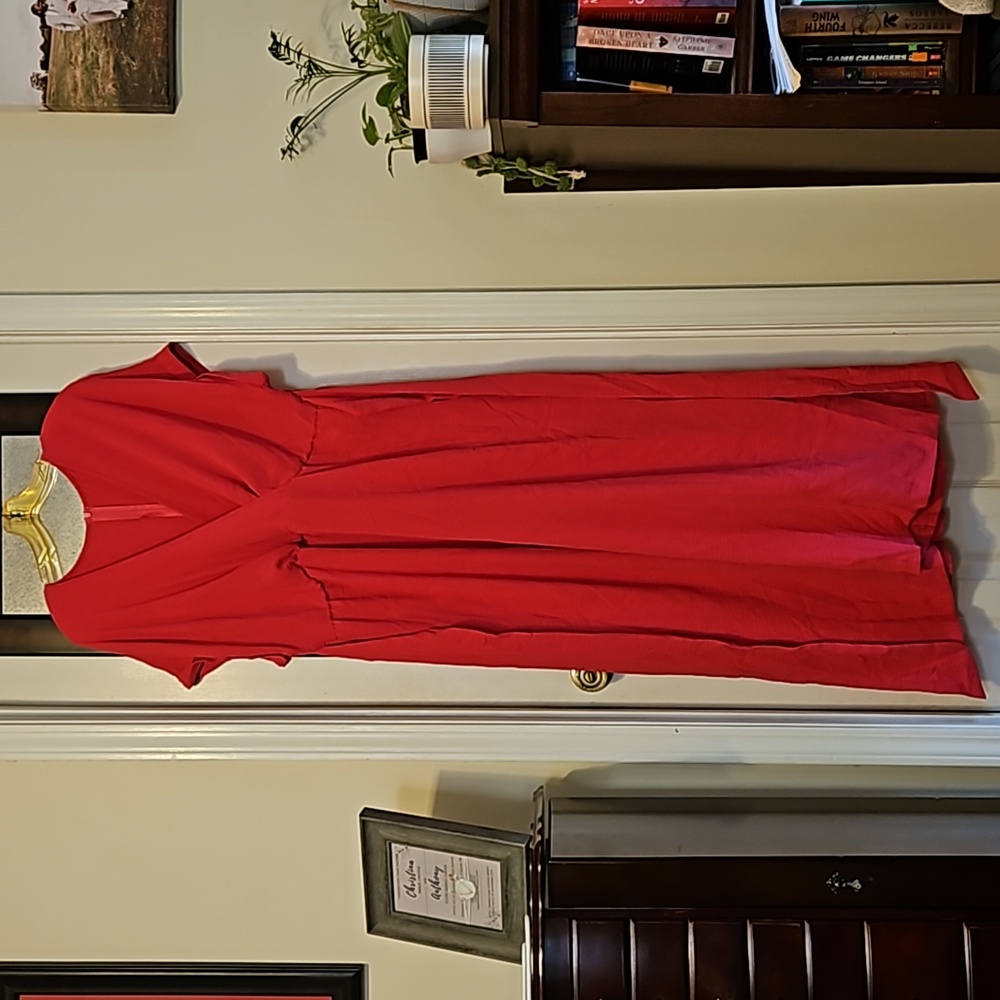 SHEIN Essnce Plus Batwing Sleeve Wide Leg Jumpsuit. Hot Pink. XXXL.